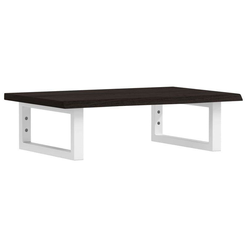 vidaXL acél és tömör tölgyfa falra szerelhető mosdópolc