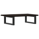 vidaXL acél és tömör tölgyfa falra szerelhető mosdópolc