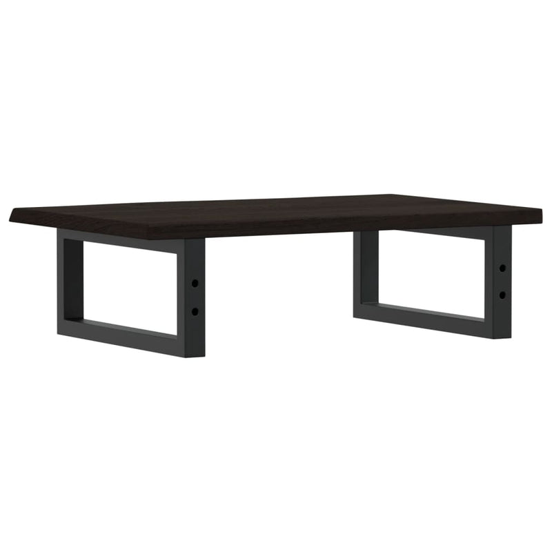 vidaXL acél és tömör tölgyfa falra szerelhető mosdópolc