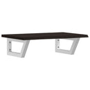 vidaXL acél és tömör tölgyfa falra szerelhető mosdópolc