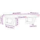 vidaXL acél és tömör tölgyfa falra szerelhető mosdópolc