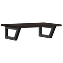 vidaXL acél és tömör tölgyfa falra szerelhető mosdópolc