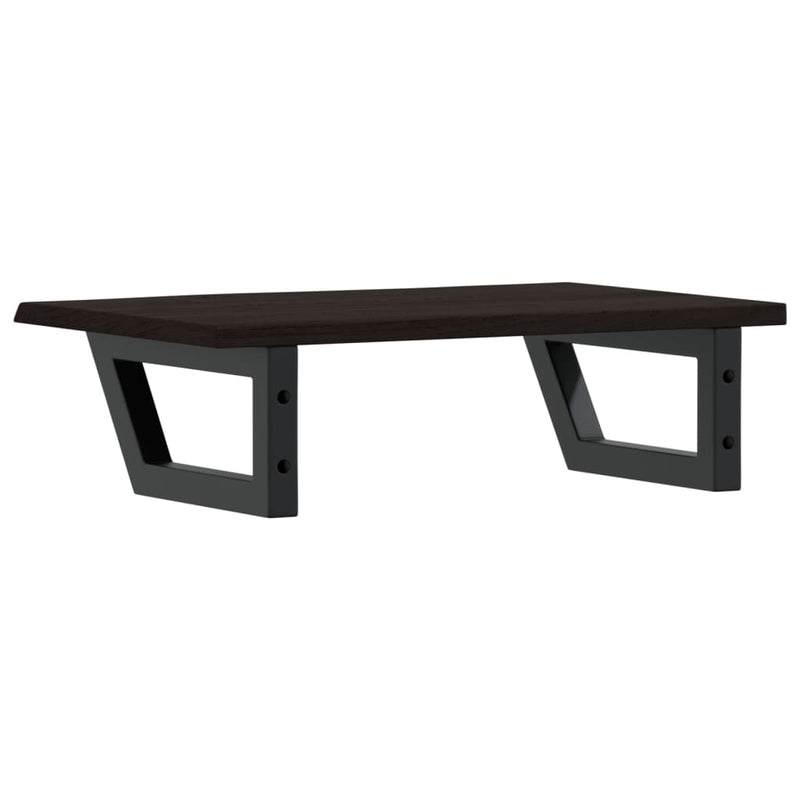 vidaXL acél és tömör tölgyfa falra szerelhető mosdópolc