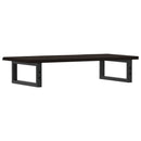 vidaXL acél és tömör tölgyfa falra szerelhető mosdópolc