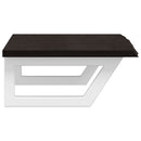 vidaXL acél és tömör tölgyfa falra szerelhető mosdópolc