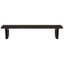 vidaXL acél és tömör tölgyfa falra szerelhető mosdópolc