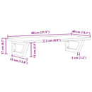 vidaXL acél és tömör tölgyfa falra szerelhető mosdópolc