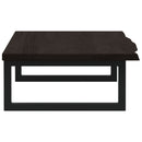 vidaXL acél és tömör tölgyfa falra szerelhető mosdópolc