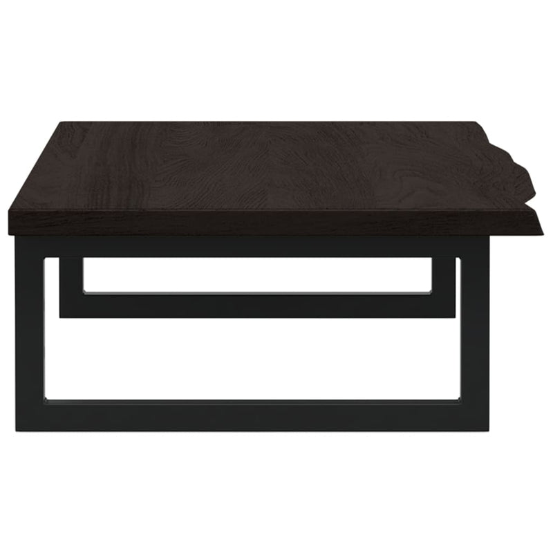 vidaXL acél és tömör tölgyfa falra szerelhető mosdópolc