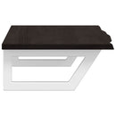 vidaXL acél és tömör tölgyfa falra szerelhető mosdópolc