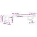 vidaXL acél és tömör tölgyfa falra szerelhető mosdópolc