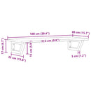 vidaXL acél és tömör tölgyfa falra szerelhető mosdópolc