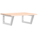 vidaXL acél és tömör tölgyfa falra szerelhető mosdópolc