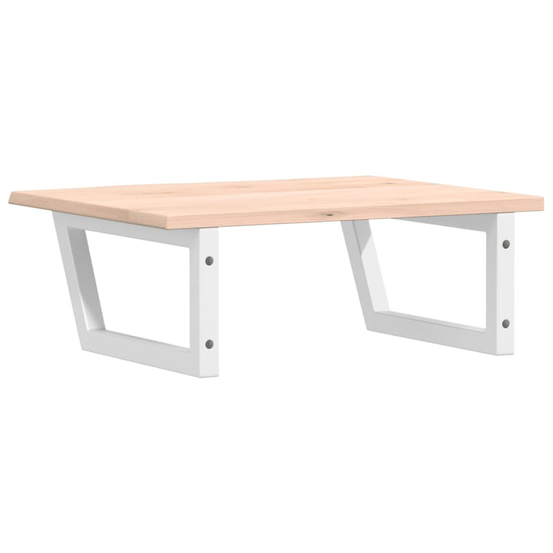 vidaXL acél és tömör tölgyfa falra szerelhető mosdópolc