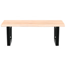 vidaXL acél és tömör tölgyfa falra szerelhető mosdópolc