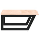 vidaXL acél és tömör tölgyfa falra szerelhető mosdópolc