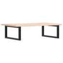 vidaXL acél és tömör tölgyfa falra szerelhető mosdópolc