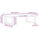 vidaXL acél és tömör tölgyfa falra szerelhető mosdópolc