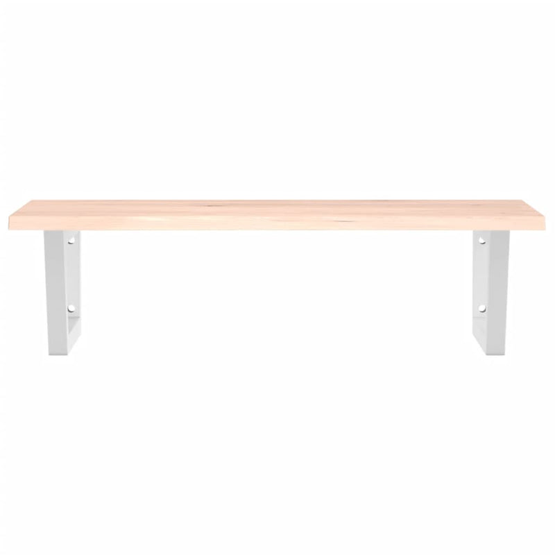 vidaXL acél és tömör tölgyfa falra szerelhető mosdópolc