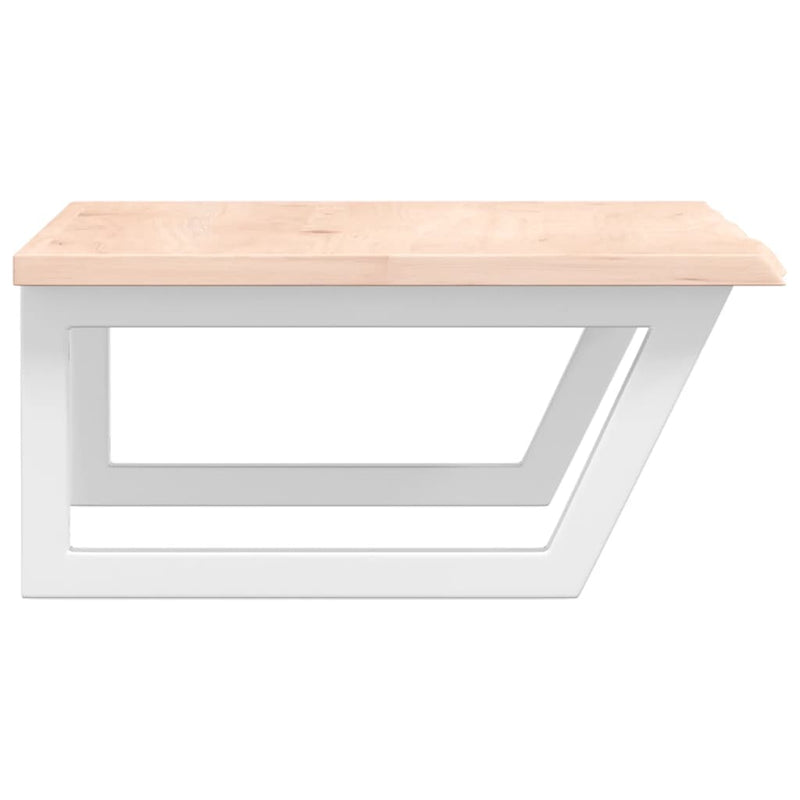 vidaXL acél és tömör tölgyfa falra szerelhető mosdópolc