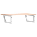 vidaXL acél és tömör tölgyfa falra szerelhető mosdópolc