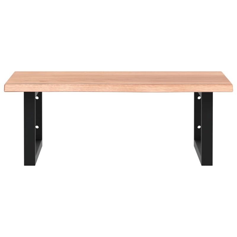 vidaXL acél és tömör tölgyfa falra szerelhető mosdópolc