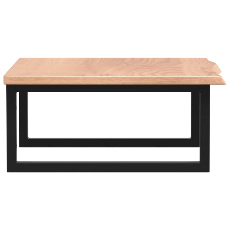 vidaXL acél és tömör tölgyfa falra szerelhető mosdópolc