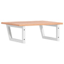 vidaXL acél és tömör tölgyfa falra szerelhető mosdópolc