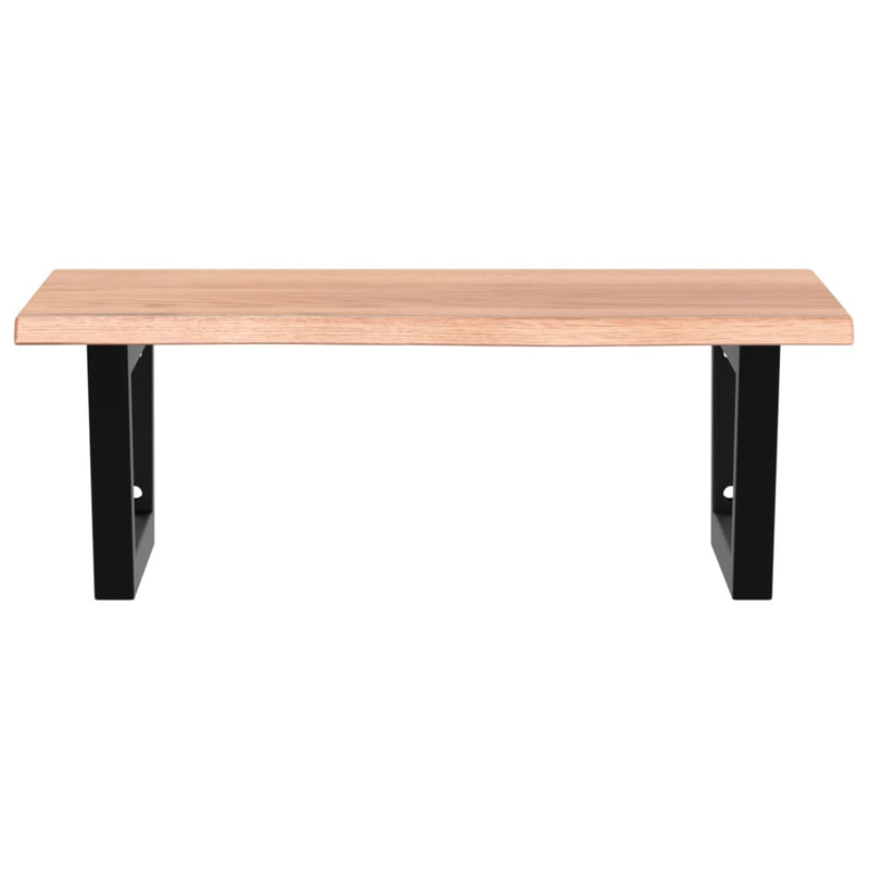 vidaXL acél és tömör tölgyfa falra szerelhető mosdópolc