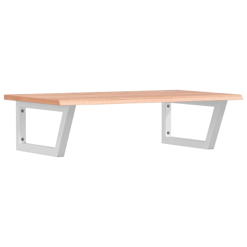 vidaXL acél és tömör tölgyfa falra szerelhető mosdópolc