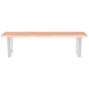 vidaXL acél és tömör tölgyfa falra szerelhető mosdópolc