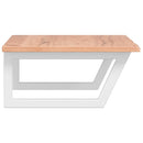 vidaXL acél és tömör tölgyfa falra szerelhető mosdópolc