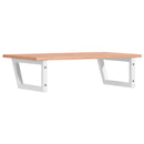 vidaXL acél és tömör tölgyfa falra szerelhető mosdópolc