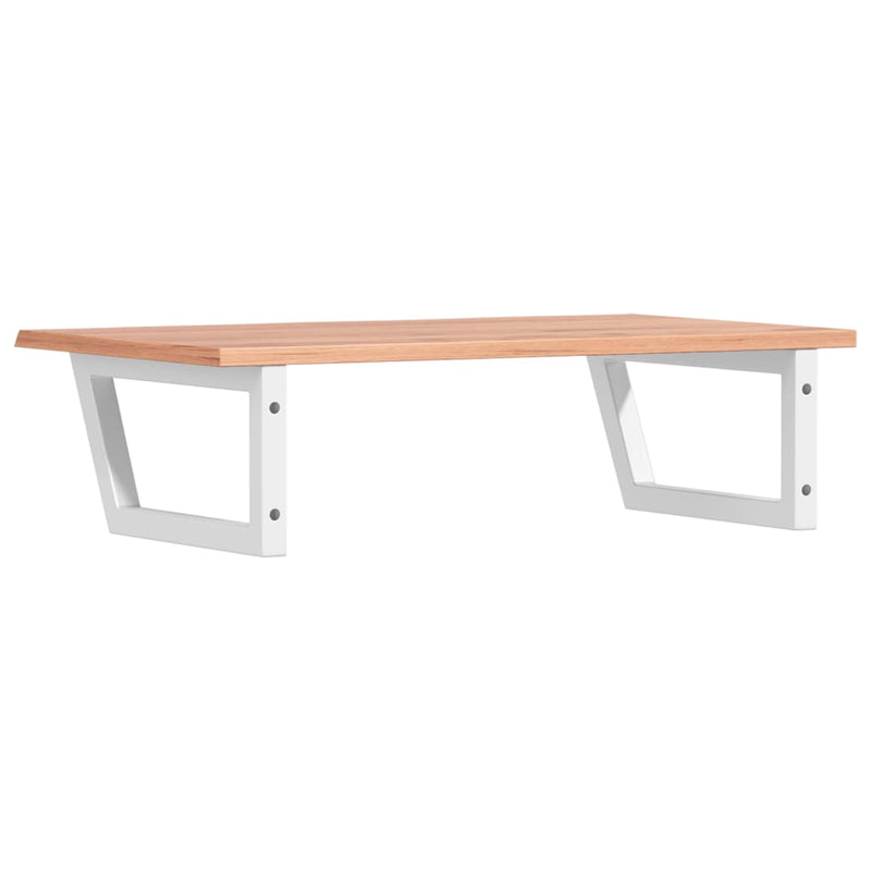 vidaXL acél és tömör tölgyfa falra szerelhető mosdópolc