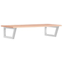 vidaXL acél és tömör tölgyfa falra szerelhető mosdópolc