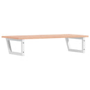 vidaXL acél és tömör tölgyfa falra szerelhető mosdópolc