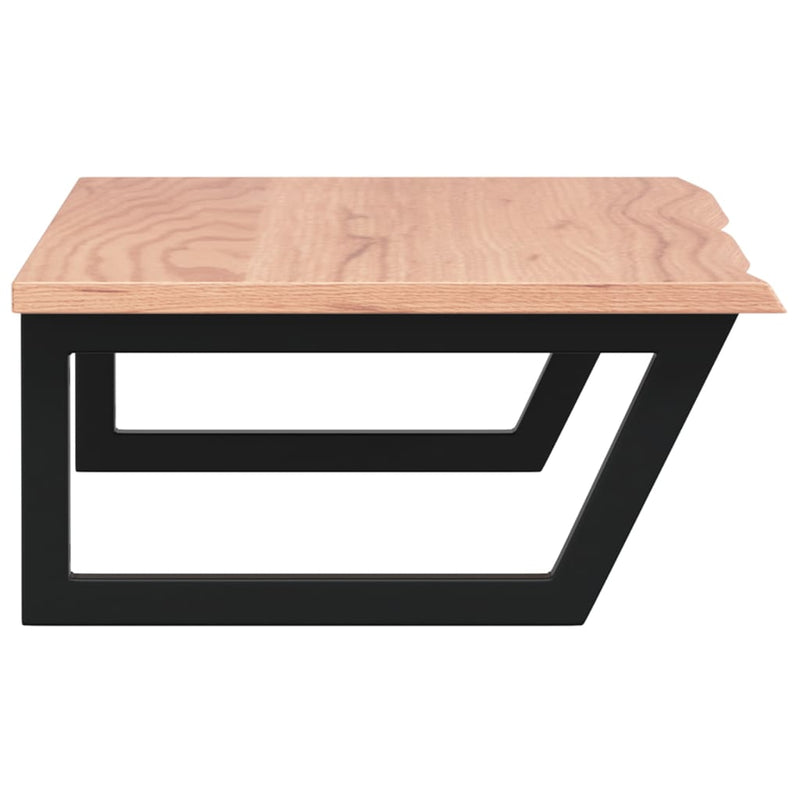 vidaXL acél és tömör tölgyfa falra szerelhető mosdópolc