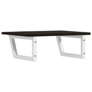 vidaXL acél és tömör tölgyfa falra szerelhető mosdópolc