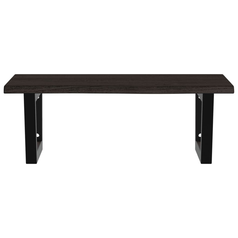 vidaXL acél és tömör tölgyfa falra szerelhető mosdópolc