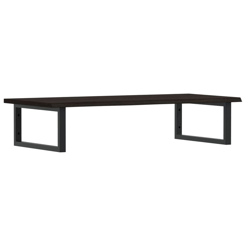 vidaXL acél és tömör tölgyfa falra szerelhető mosdópolc