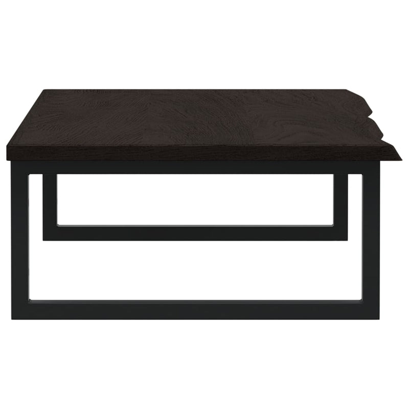 vidaXL acél és tömör tölgyfa falra szerelhető mosdópolc