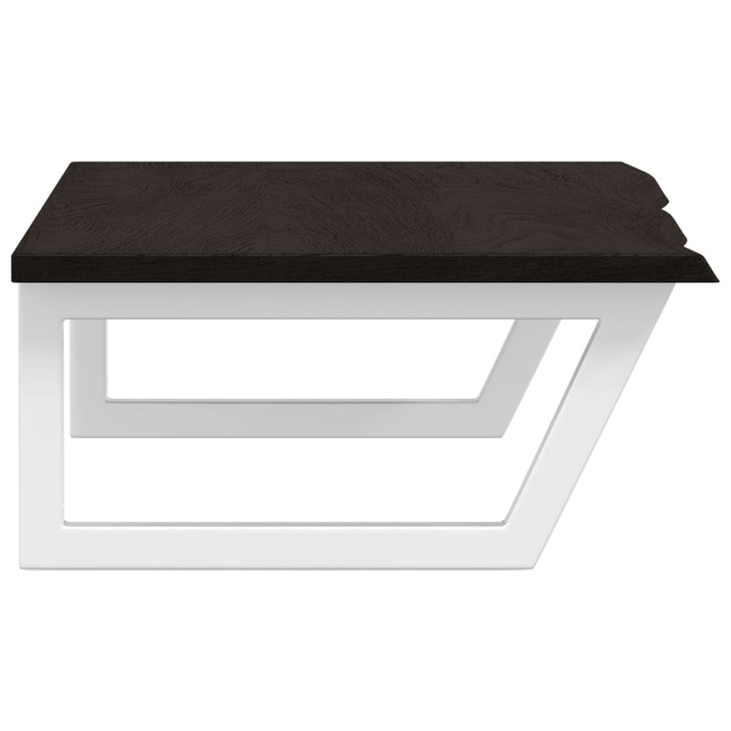 vidaXL acél és tömör tölgyfa falra szerelhető mosdópolc