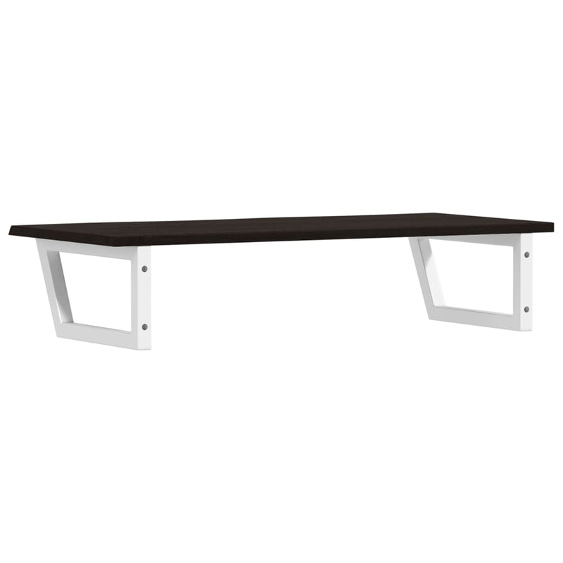 vidaXL acél és tömör tölgyfa falra szerelhető mosdópolc