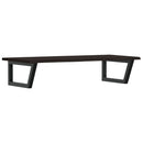 vidaXL acél és tömör tölgyfa falra szerelhető mosdópolc