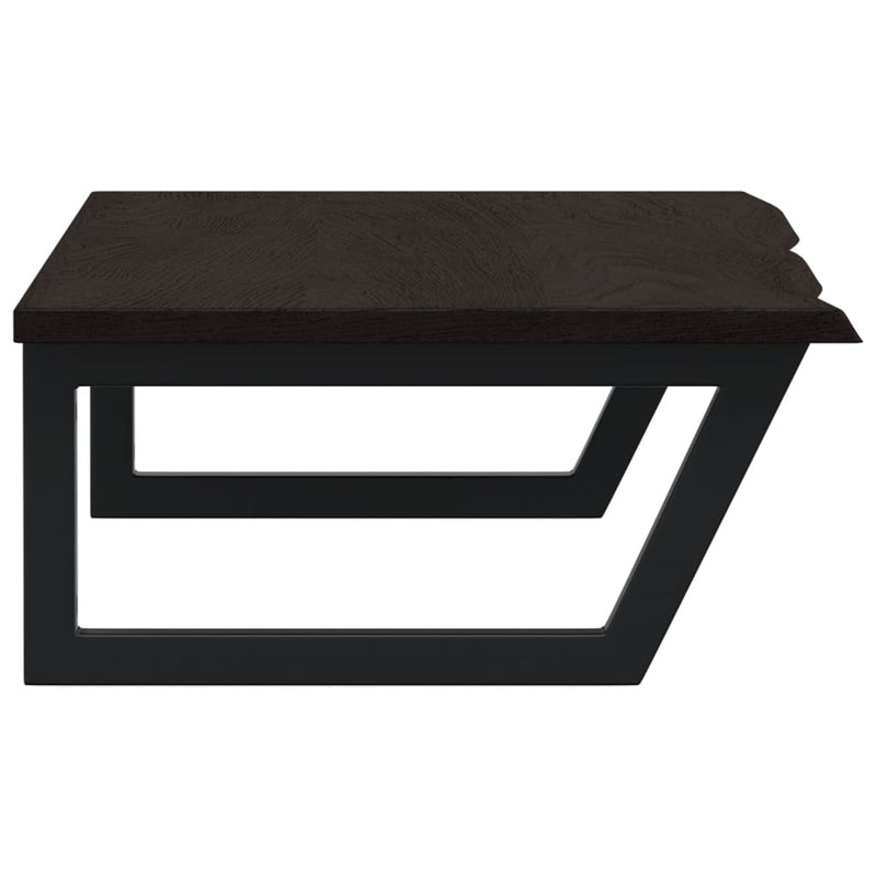 vidaXL acél és tömör tölgyfa falra szerelhető mosdópolc