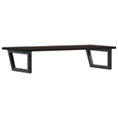 vidaXL acél és tömör tölgyfa falra szerelhető mosdópolc