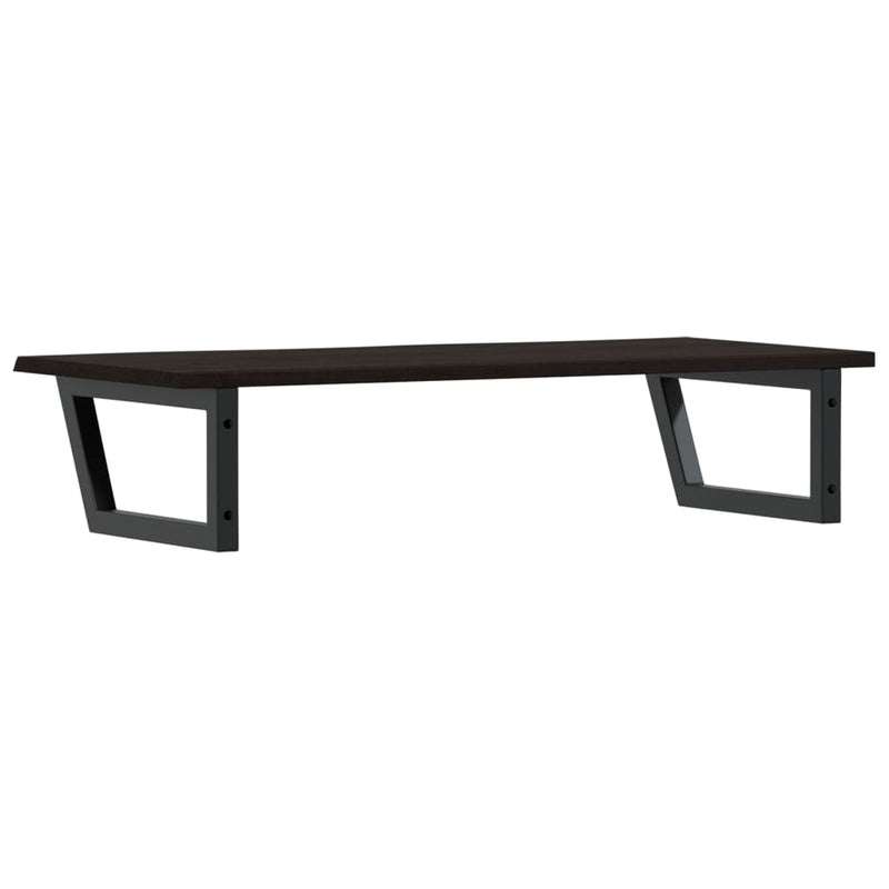 vidaXL acél és tömör tölgyfa falra szerelhető mosdópolc