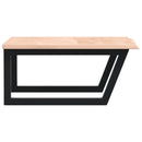 vidaXL acél és tömör tölgyfa falra szerelhető mosdópolc