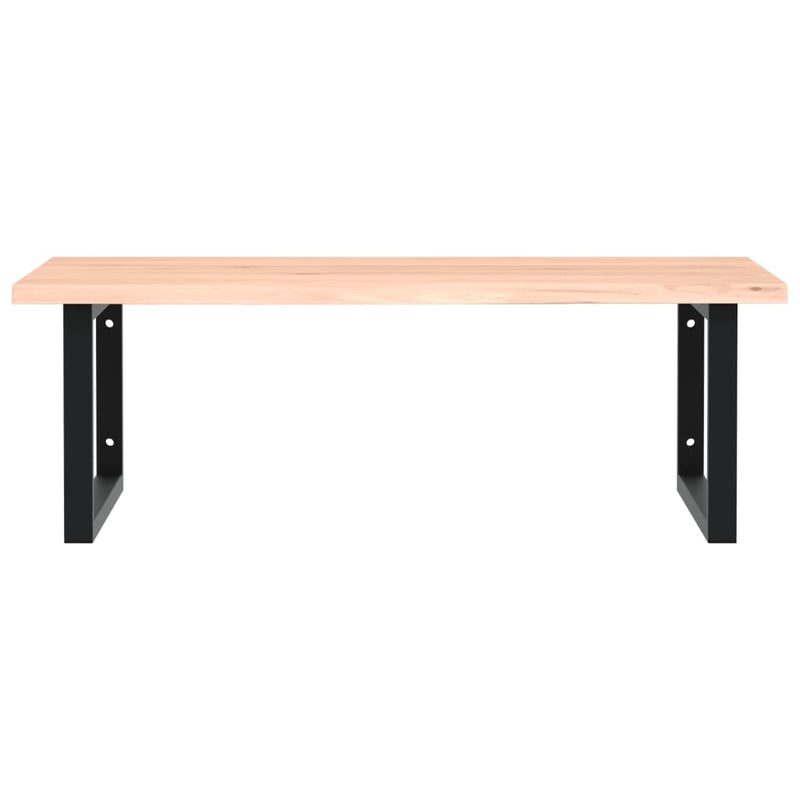 vidaXL acél és tömör tölgyfa falra szerelhető mosdópolc