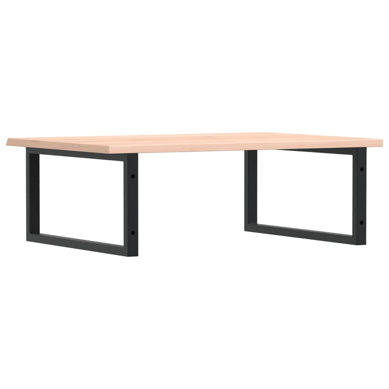 vidaXL acél és tömör tölgyfa falra szerelhető mosdópolc